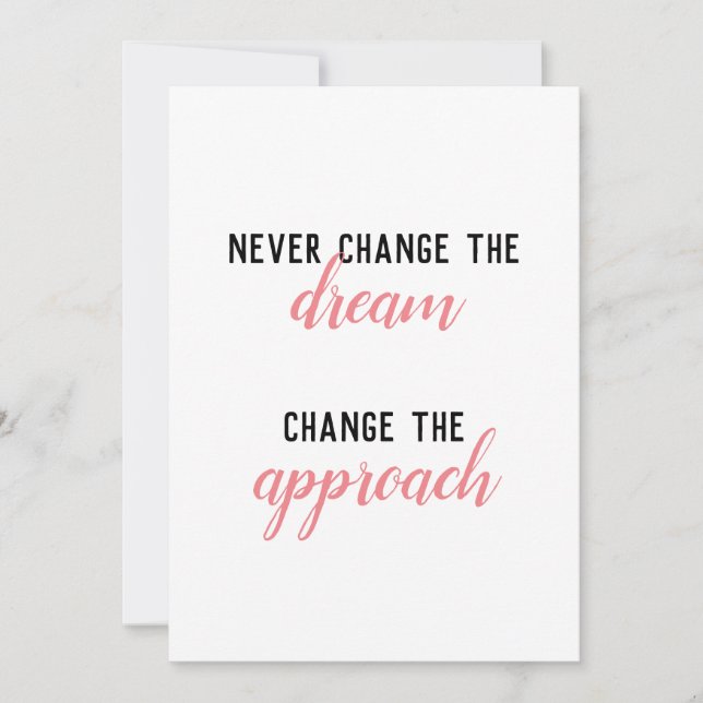 No cambiar nunca la invitación de sueño (Anverso)