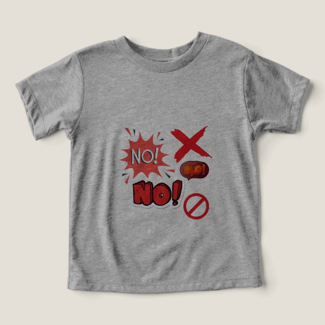 No! Camisetas para niños pequeños (Diseño delantero )