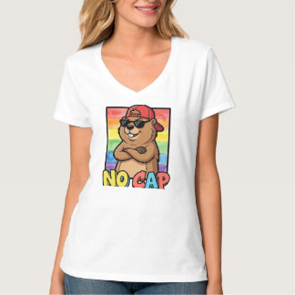No Cap Capybara – Camiseta Divertida de Capybara c