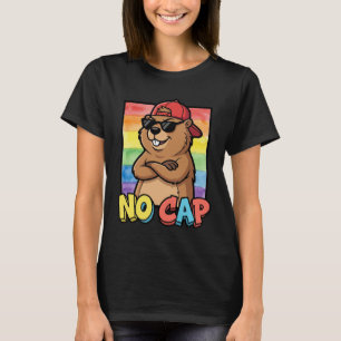 No Cap Capybara – Camiseta Divertida de Capybara M