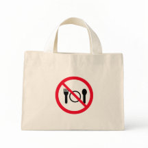 No comer Rótulo de círculo rojo | Pequeña bolsa pa