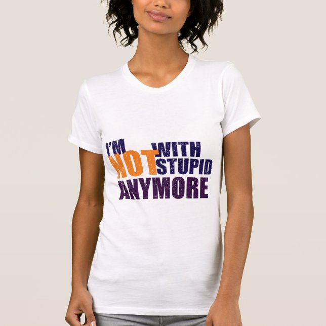 No con estúpido - camisa adulta (Anverso)