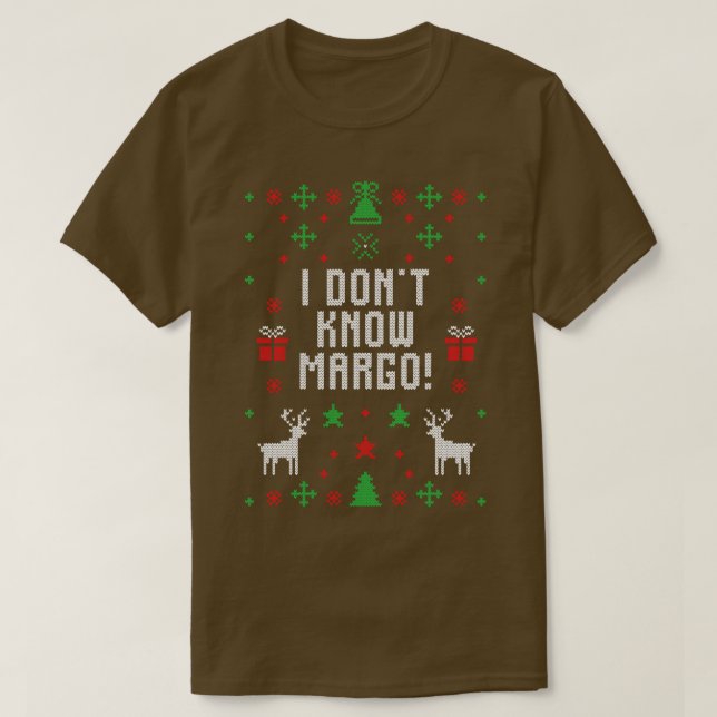 No conozco a Margo Funny Navidades feos Sweater Ch (Diseño del anverso)