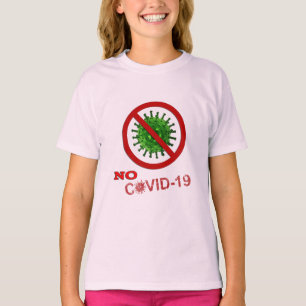 NO COVID   NO a COVID-19 Camiseta de arte de palab
