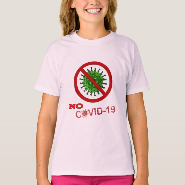 NO COVID | NO a COVID-19 Camiseta de arte de palab (Anverso)