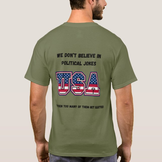 No creemos en camisetas de chistes políticos (Reverso)