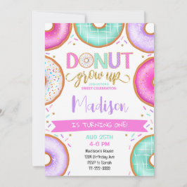 No crezca una invitación colorida para el cumpleañ