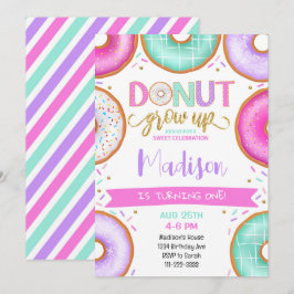 No crezca una invitación colorida para el cumpleañ
