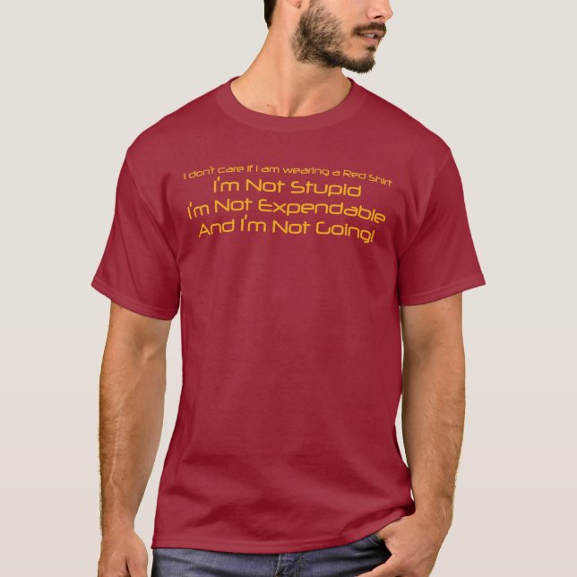 No cuido si estoy llevando una camisa roja (Anverso)