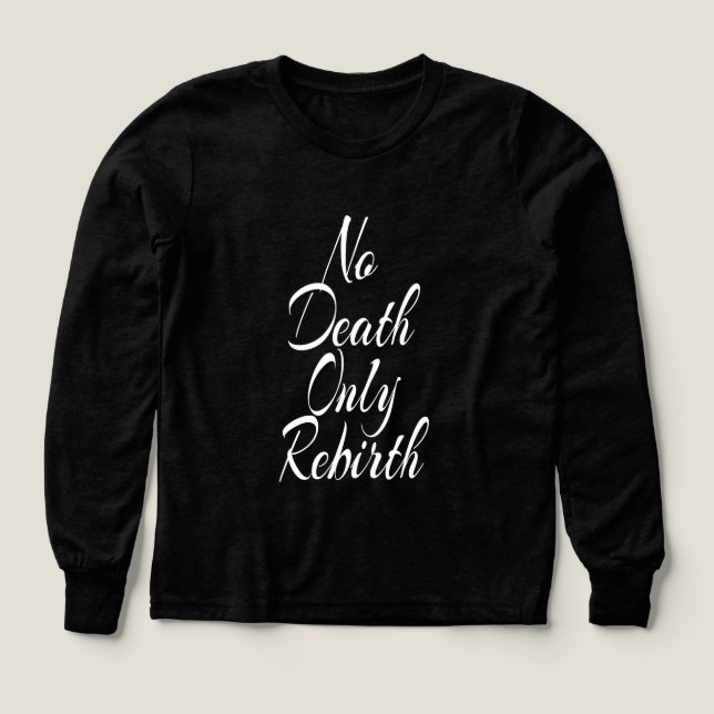 No Death Only Rebirth BOYS BELLA+CANVAS LONGSLEEVE (Diseño frontal)