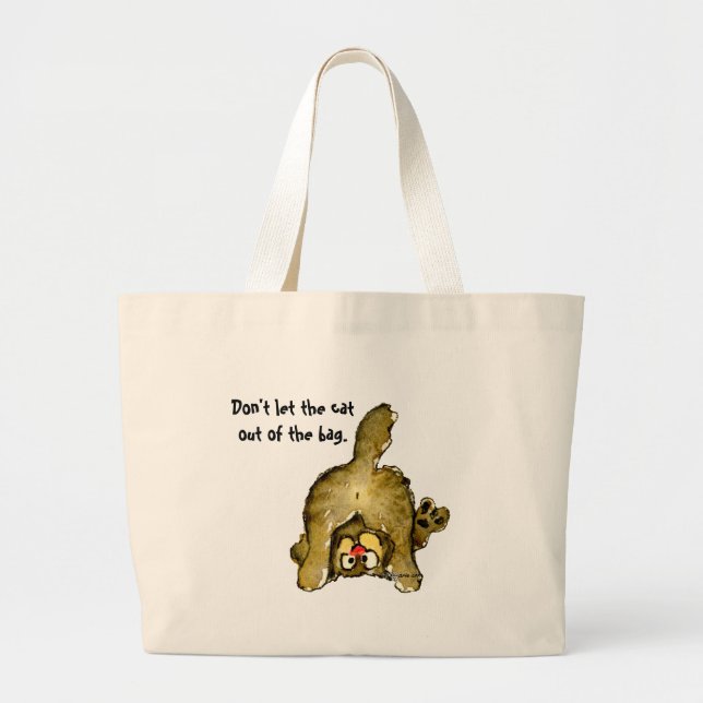 No deje el gato fuera del tote del bolso (Frente)