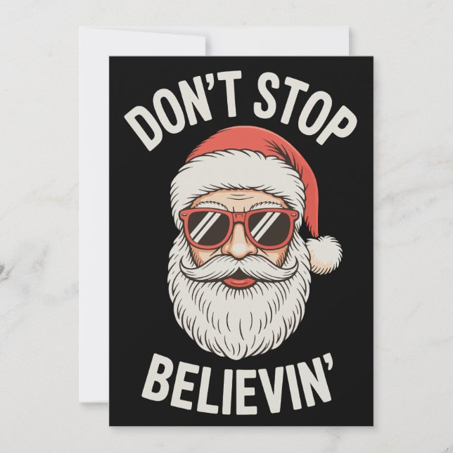 No Dejes de Creer Santa Divertida Navidad Fiesta (Anverso)
