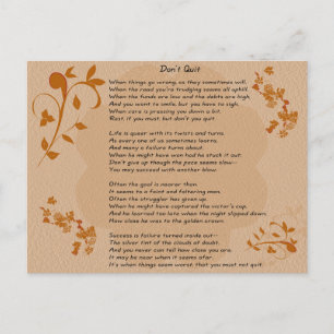 No dejes el poema - postal