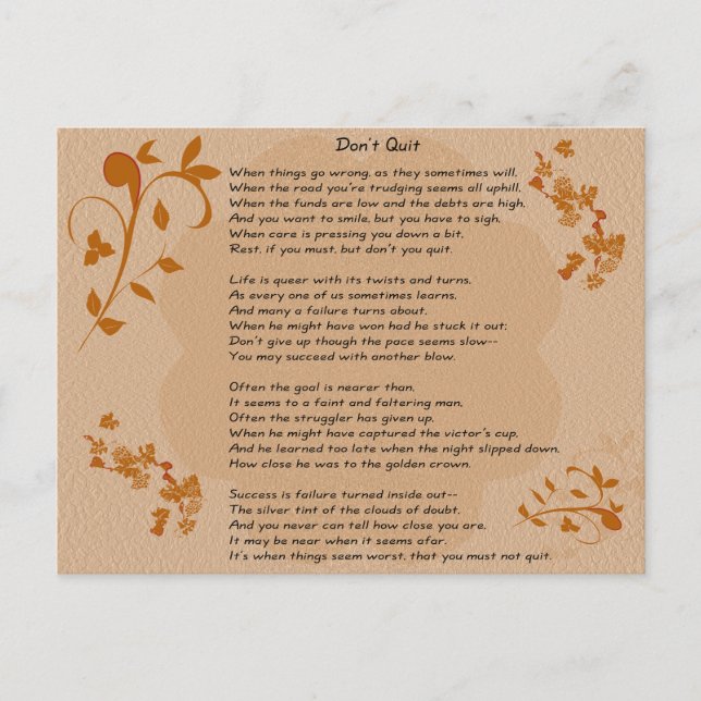 No dejes el poema - postal (Anverso)