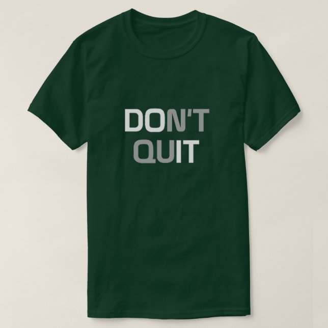 No dejes la camiseta (Diseño del anverso)