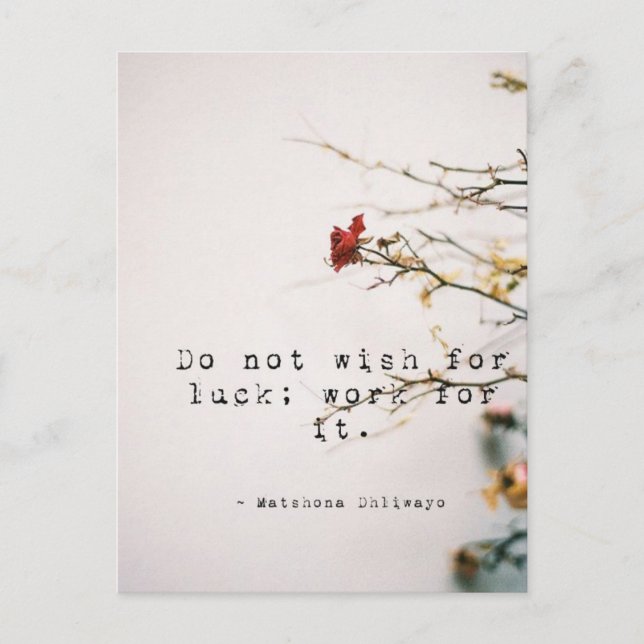 No desear una postal Inspiradora por suerte (Anverso)