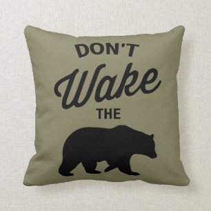 No despierte la almohada de tiro del oso