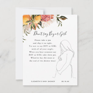 No digas niño o Chica   Juego Baby Shower