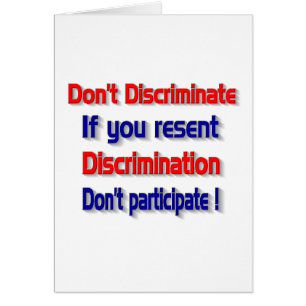 No discriminar