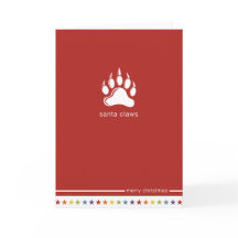 No diseño directo de la tarjeta 'Santa Claws'