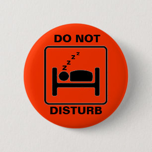 NO DISTURBAR   BOTÓN