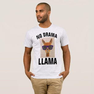 NO DRAMA LLAMA con gafas de sol Camisetas divertid