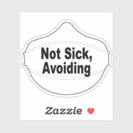 No enfermo, evitando el pegatina de vinilo