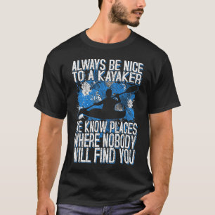 No ensucie con la camiseta del kayaker