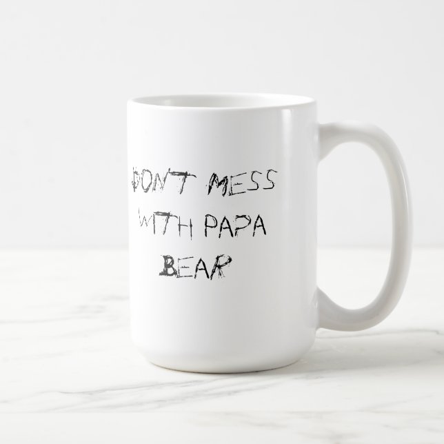 No ensucie con la taza del oso de la papá (Derecha)