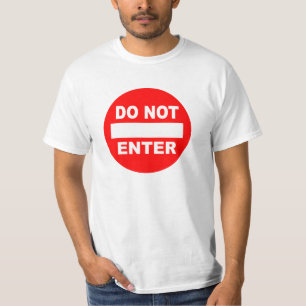 No entrar / entrar en la camiseta - elegir estilo