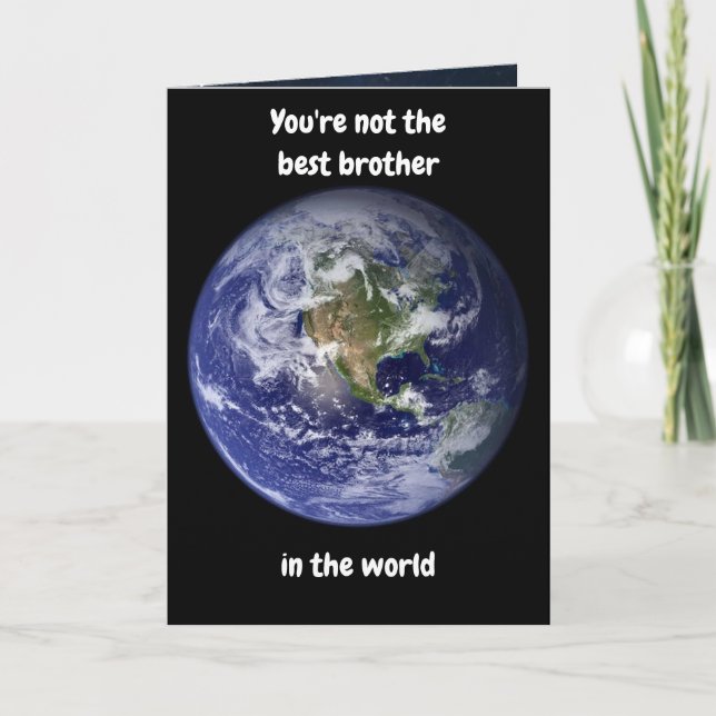 No eres el mejor hermano del mundo. Tarjeta (Anverso)