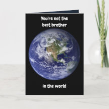 No eres el mejor hermano del mundo. Tarjeta