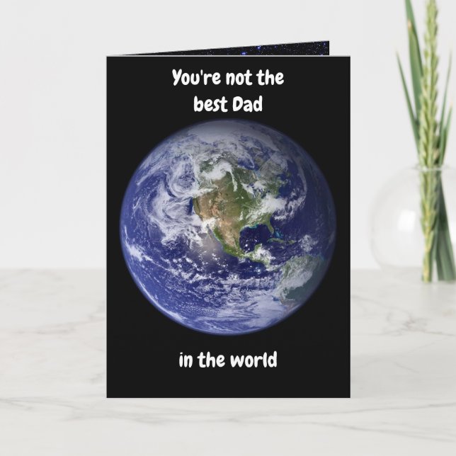 No eres el mejor papá. Tarjeta (Anverso)