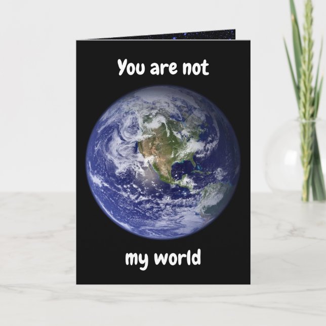 No eres mi mundo. Tarjeta (Anverso)