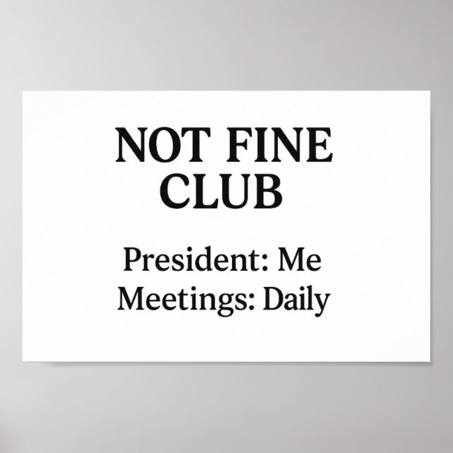 No es buen club - imagen de arte en pared (Frente)