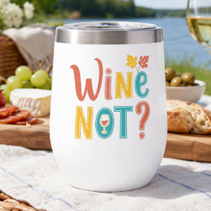 No es divertido el vino Tipografía retro de otoño