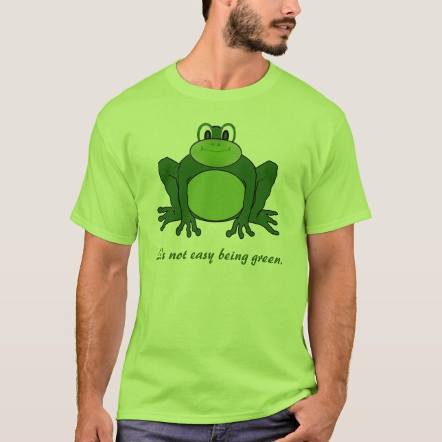 No es el ser fácil verde - camiseta de la rana (Anverso)
