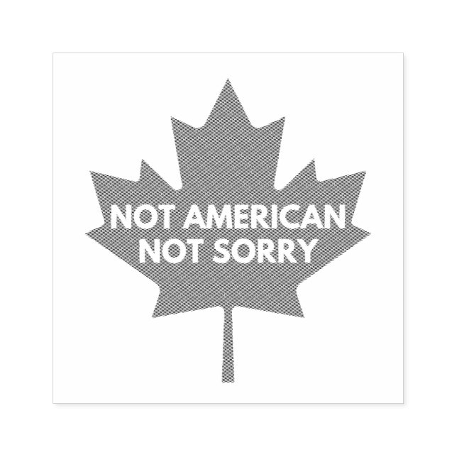 No es estadounidense, no siento el sello de goma (Impresión)