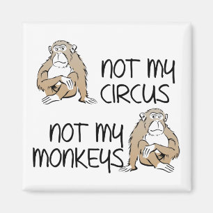 No Es Mi Circo Ni Mis Monos Imán Divertido Para Ne