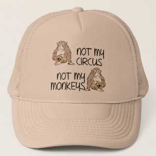 No Es Mi Circo O Monos Funny Gorra De Capuchas