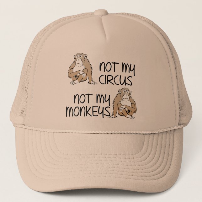 No Es Mi Circo O Monos Funny Gorra De Capuchas (Anverso)
