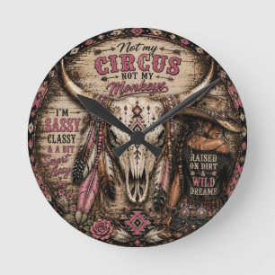 No Es Mi Circo Reloj de Pared Occidental