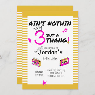 No es nada más que una invitación de 3 Thang rosad