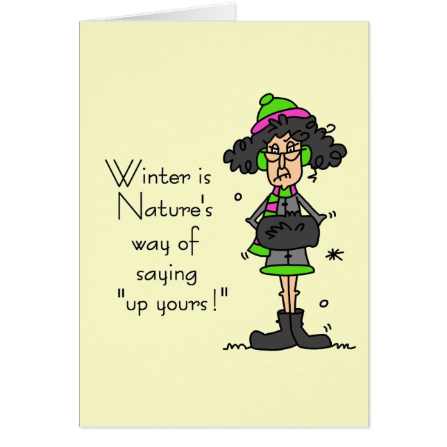 No es un fanático del invierno (Frente)