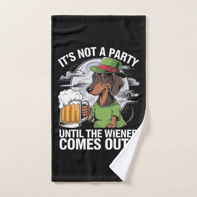 No es un Fiesta hasta que Dachshund irlandés Beer  (Toalla de mano)