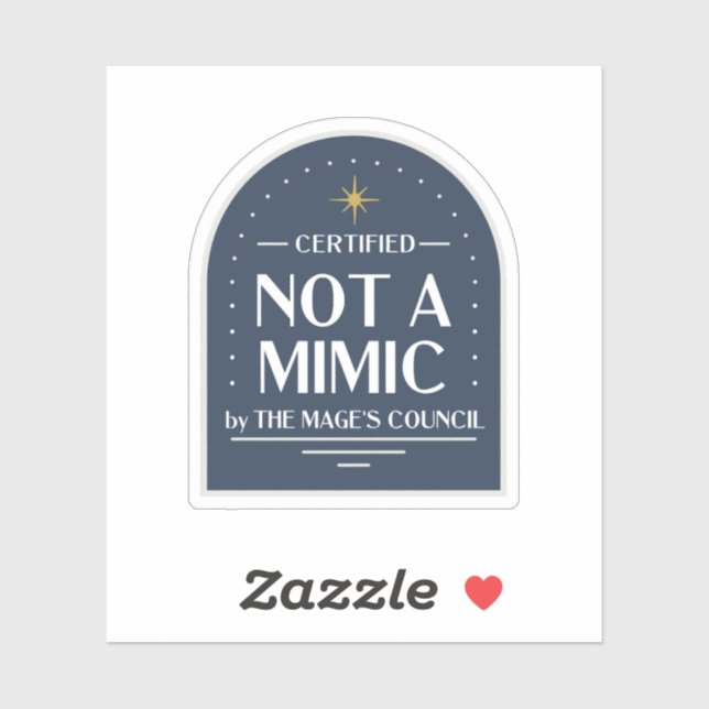 No es un gracioso Pegatina de D&D (Hoja)