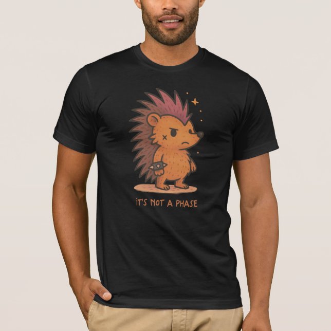 No es una camiseta tierna de la fase de hedgehog e (Anverso)