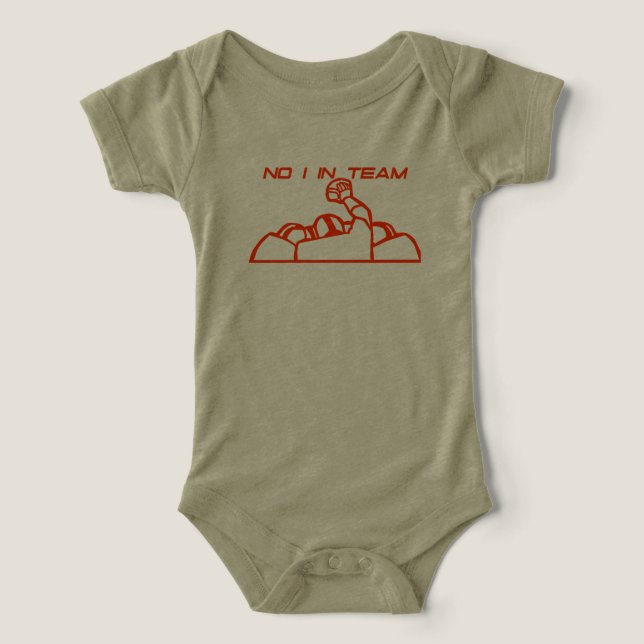 No estoy en la ropa del bebé del equipo 2 (Diseño delantero )
