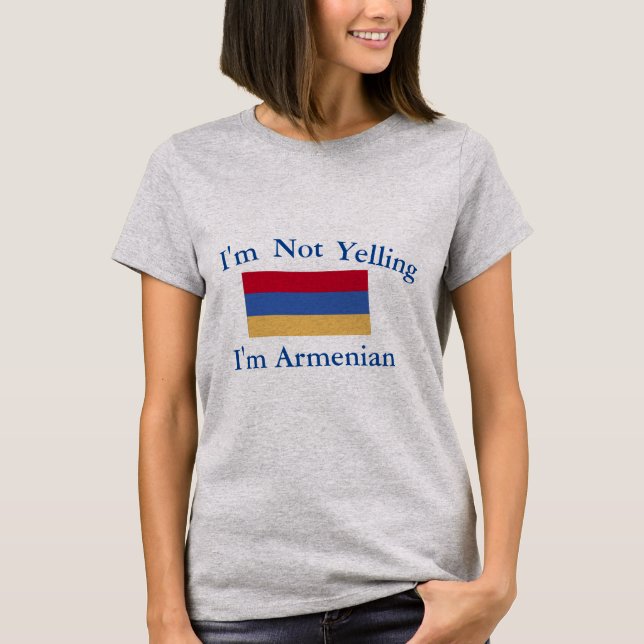No estoy gritando soy una camiseta armenia (Anverso)