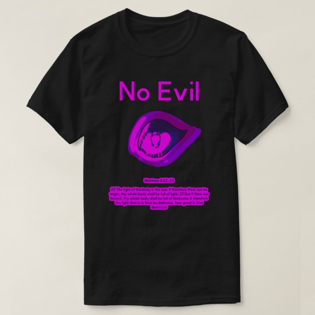 No Evil - Purple Passion - Camiseta (Diseño del anverso)